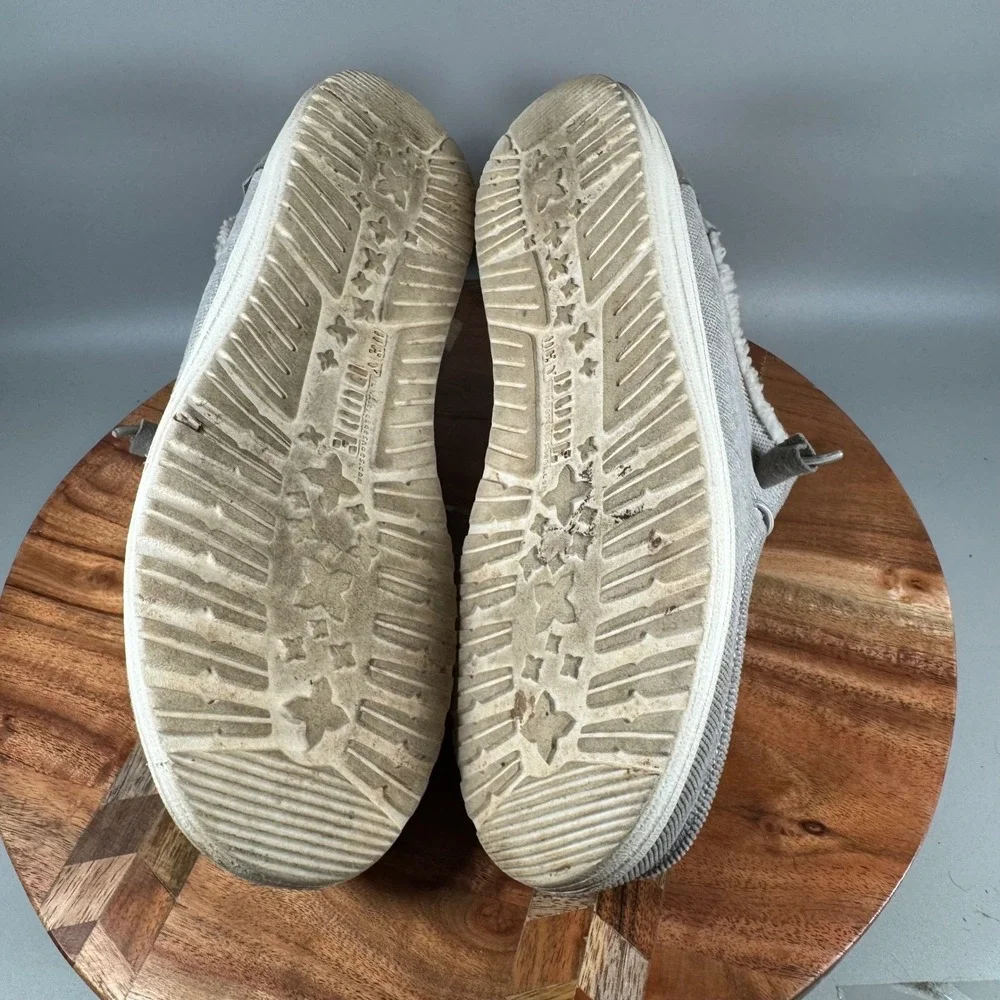 Hey Dude Wendy Corduroy Grey Faux Fur Lined Slip On Loafers Womens 9 121413069